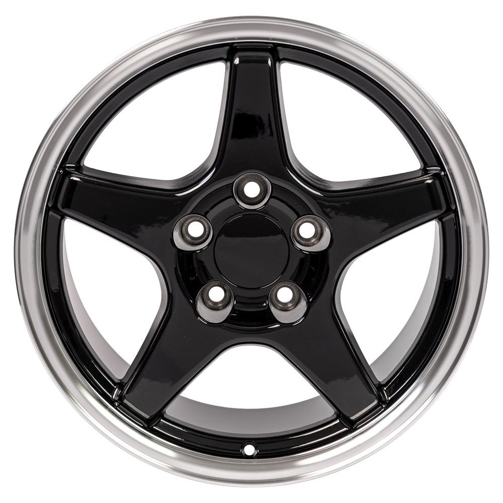 17" Replica Wheel CV01 Fits Chevrolet Corvette ZR1 17x9.5 Black Wheel