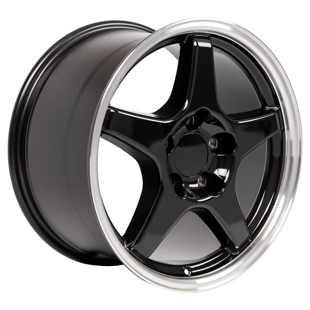 17" Replica Wheel CV01 Fits Chevrolet Corvette ZR1 17x9.5 Black Wheel