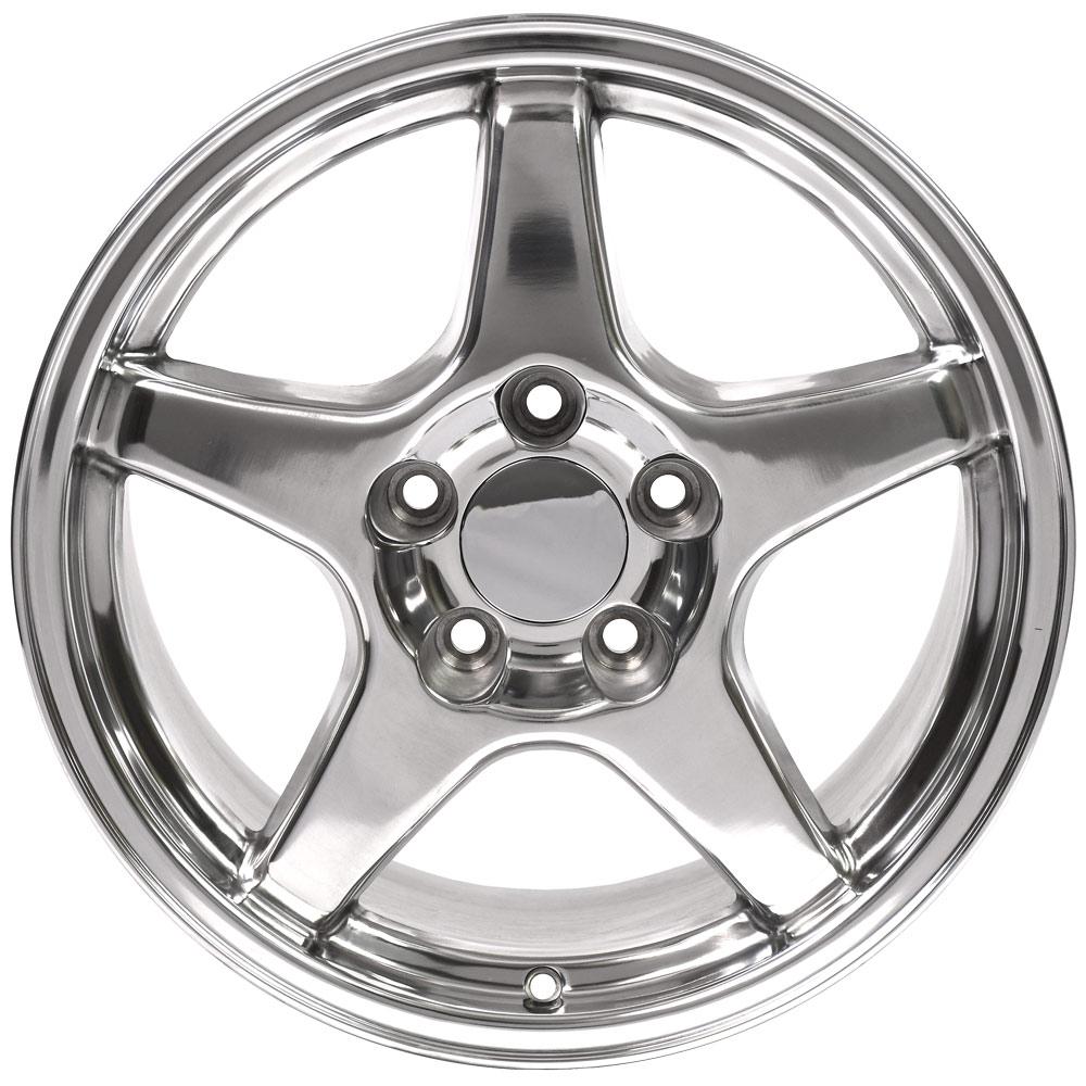 17" Replica Wheel CV01 Fits Chevrolet Corvette ZR1 17x9.5 Polished Wheel