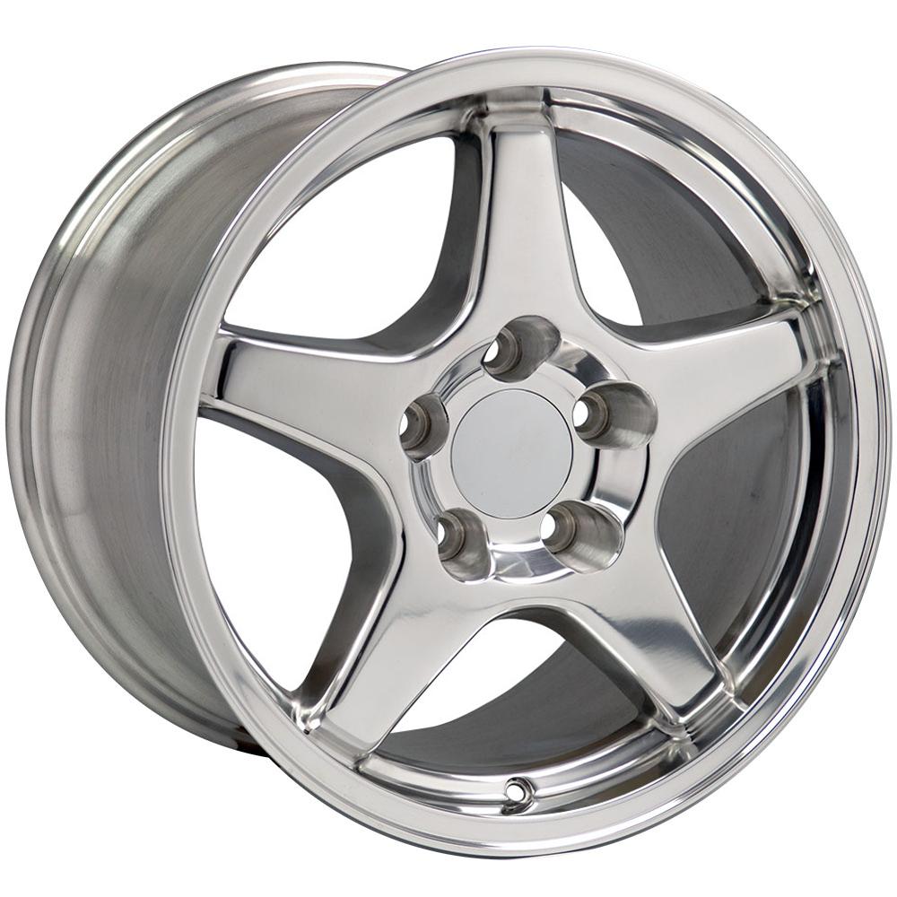 17" Replica Wheel CV01 Fits Chevrolet Corvette ZR1 17x9.5 Polished Wheel