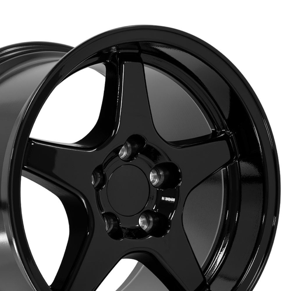 17" Replica CV01 fits Chevrolet Corvette ZR1 17x11 Gloss Black