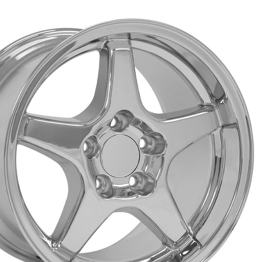 17" Replica Wheel CV01 Fits Chevrolet Corvette ZR1 17x11 Chrome Wheel