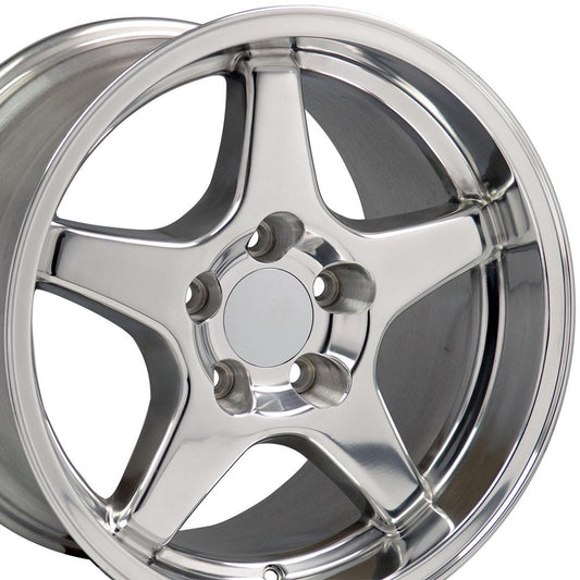 17" Replica Wheel CV01 Fits Chevrolet Corvette ZR1 17x11 Polished Wheel