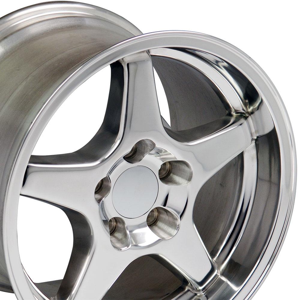 17" Replica Wheel CV01 Fits Chevrolet Corvette ZR1 17x11 Polished Wheel