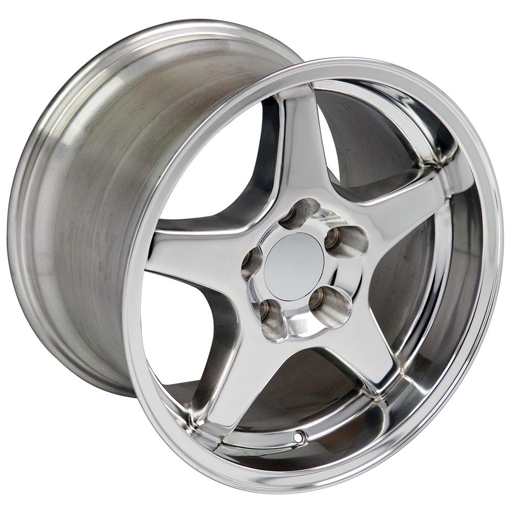 17" Replica Wheel CV01 Fits Chevrolet Corvette ZR1 17x11 Polished Wheel