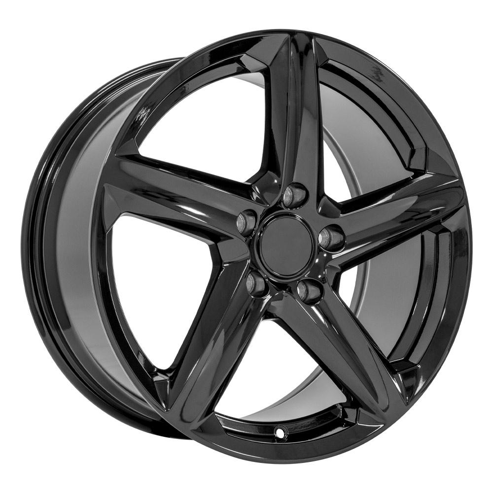 18" Replica Wheel CV02C Fits Chevrolet C7 Corvette 18x8.5 Gloss Black Wheel