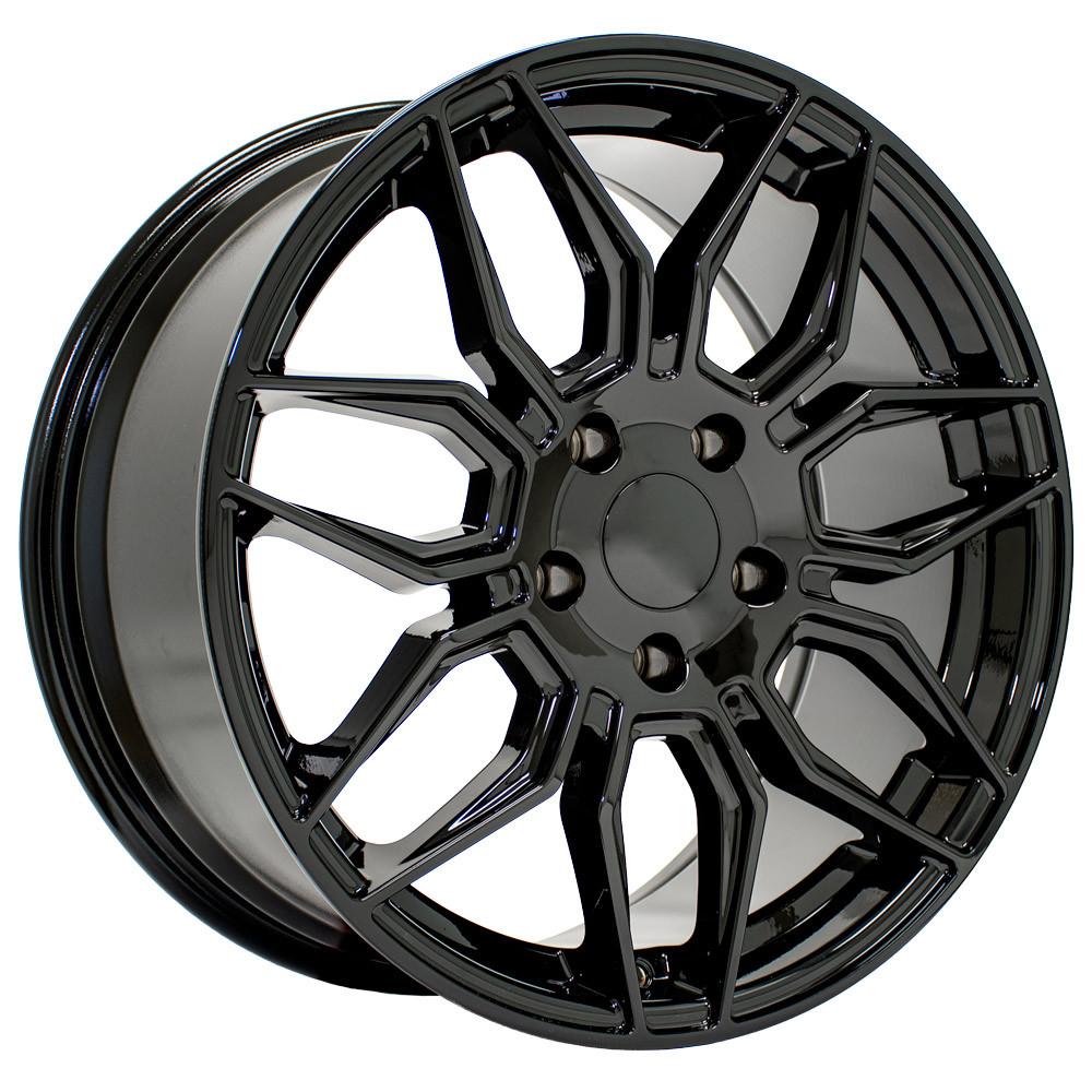 18" Replica Wheel CV03C Fits Chevrolet C7 Corvette 18x8.5 Gloss Black Wheel