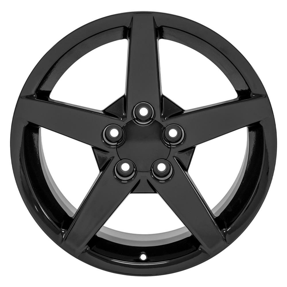 18" Replica Wheel CV06 Fits Chevrolet Corvette C6 18x9.5 Black Wheel