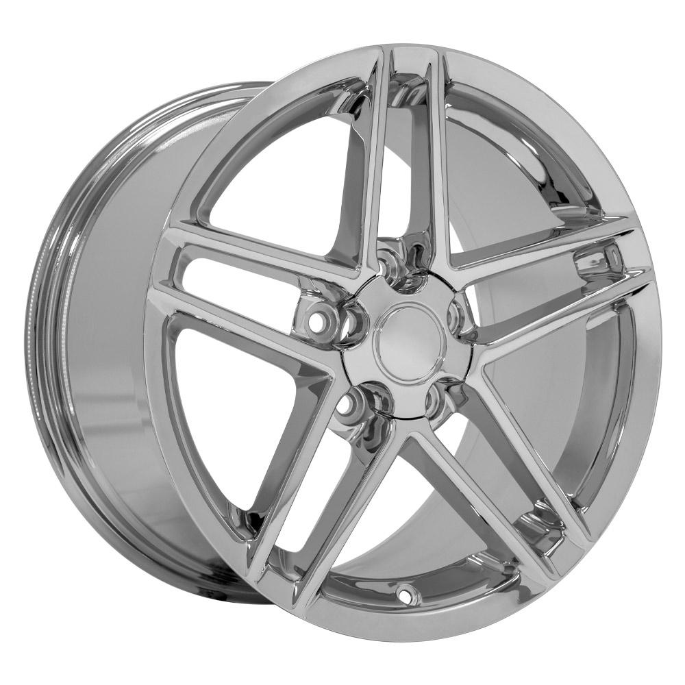 17" Replica Wheel CV07A Fits Chevrolet Corvette C6 Z06 17x9.5 Chrome Wheel