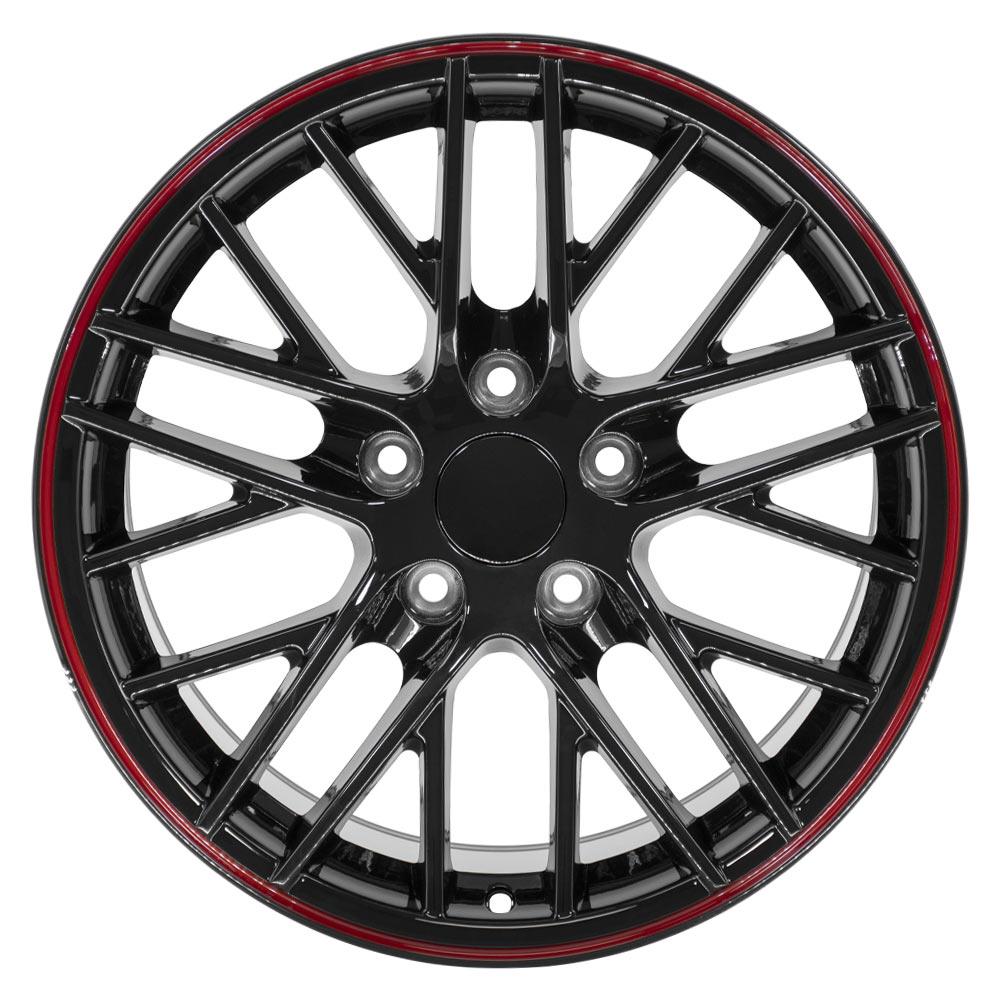 17" Replica Wheel CV08A Fits Chevrolet Corvette C6 ZR1 17x9.5 Redline Wheel