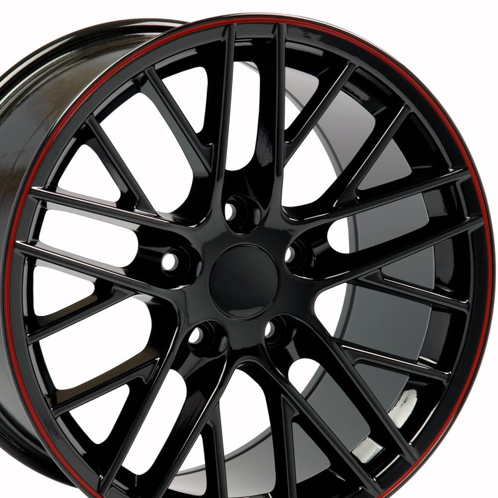 17" Replica Wheel CV08A Fits Chevrolet Corvette C6 ZR1 17x9.5 Redline Wheel