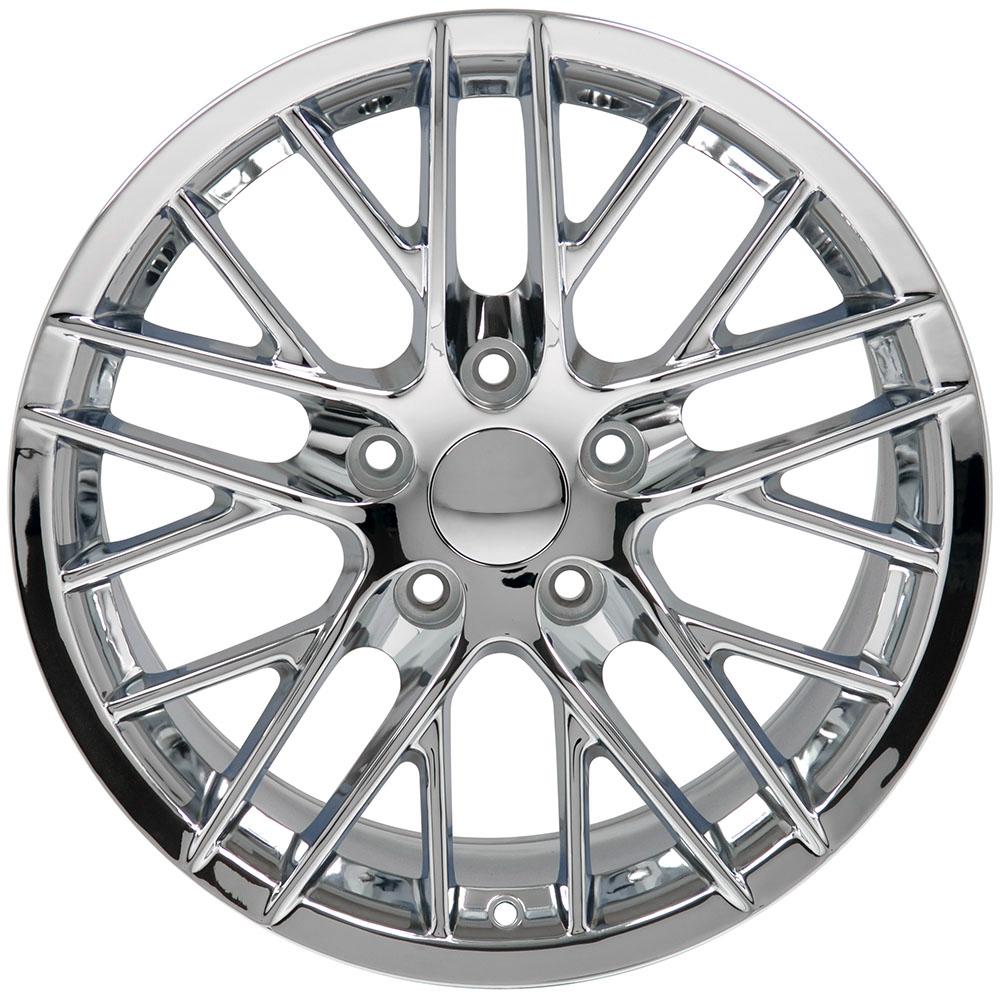 17" Replica Wheel CV08A Fits Chevrolet Corvette C6 ZR1 17x9.5 Chrome Wheel