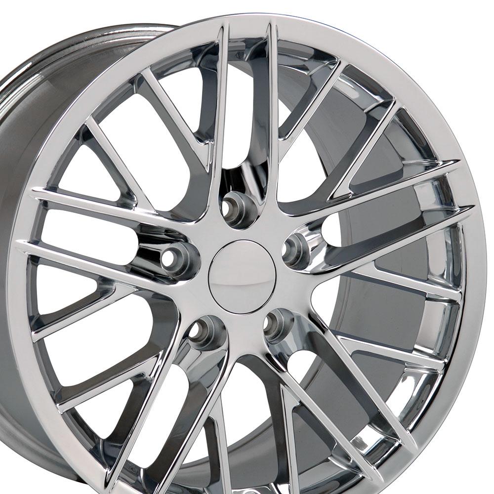 17" Replica Wheel CV08A Fits Chevrolet Corvette C6 ZR1 17x9.5 Chrome Wheel