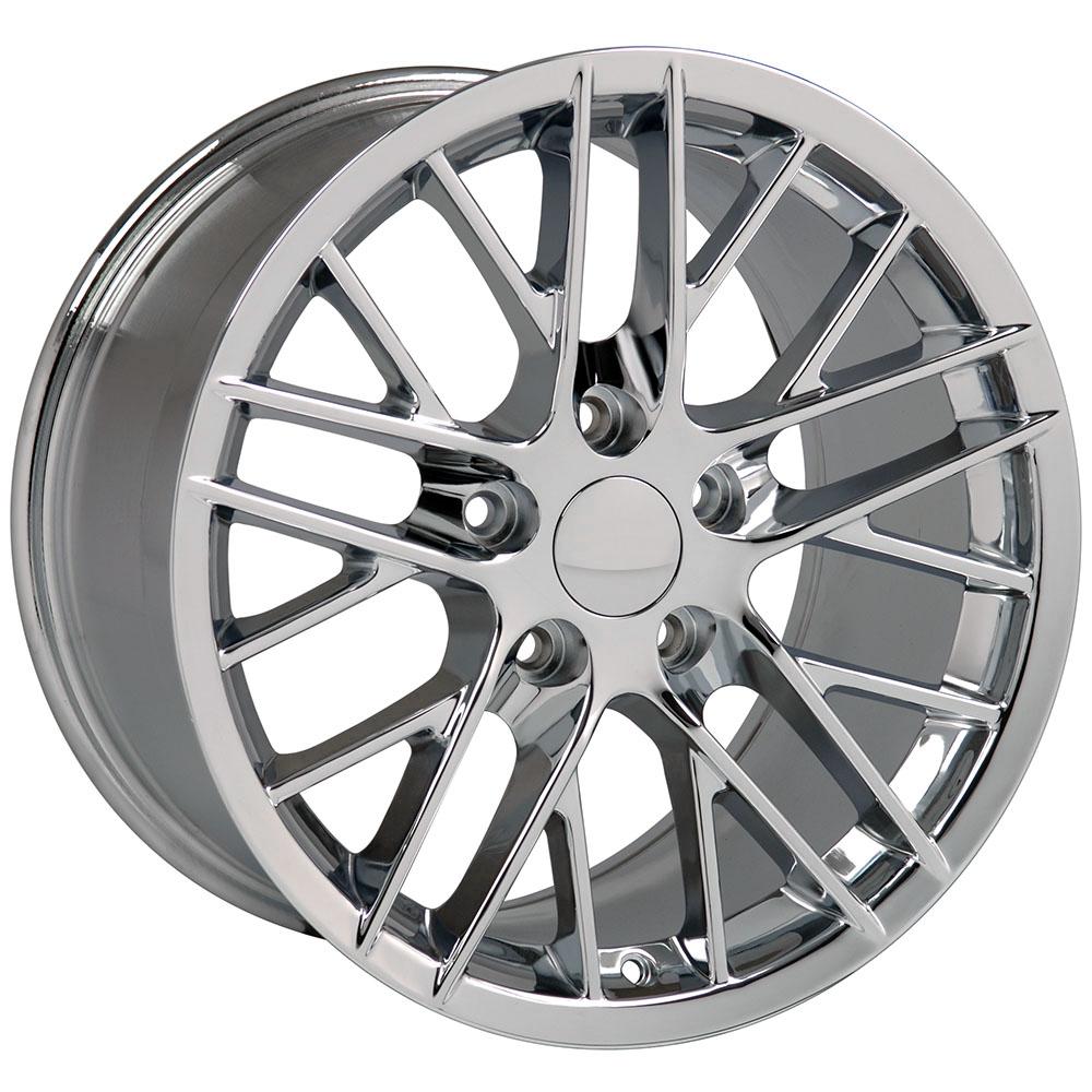 17" Replica Wheel CV08A Fits Chevrolet Corvette C6 ZR1 17x9.5 Chrome Wheel