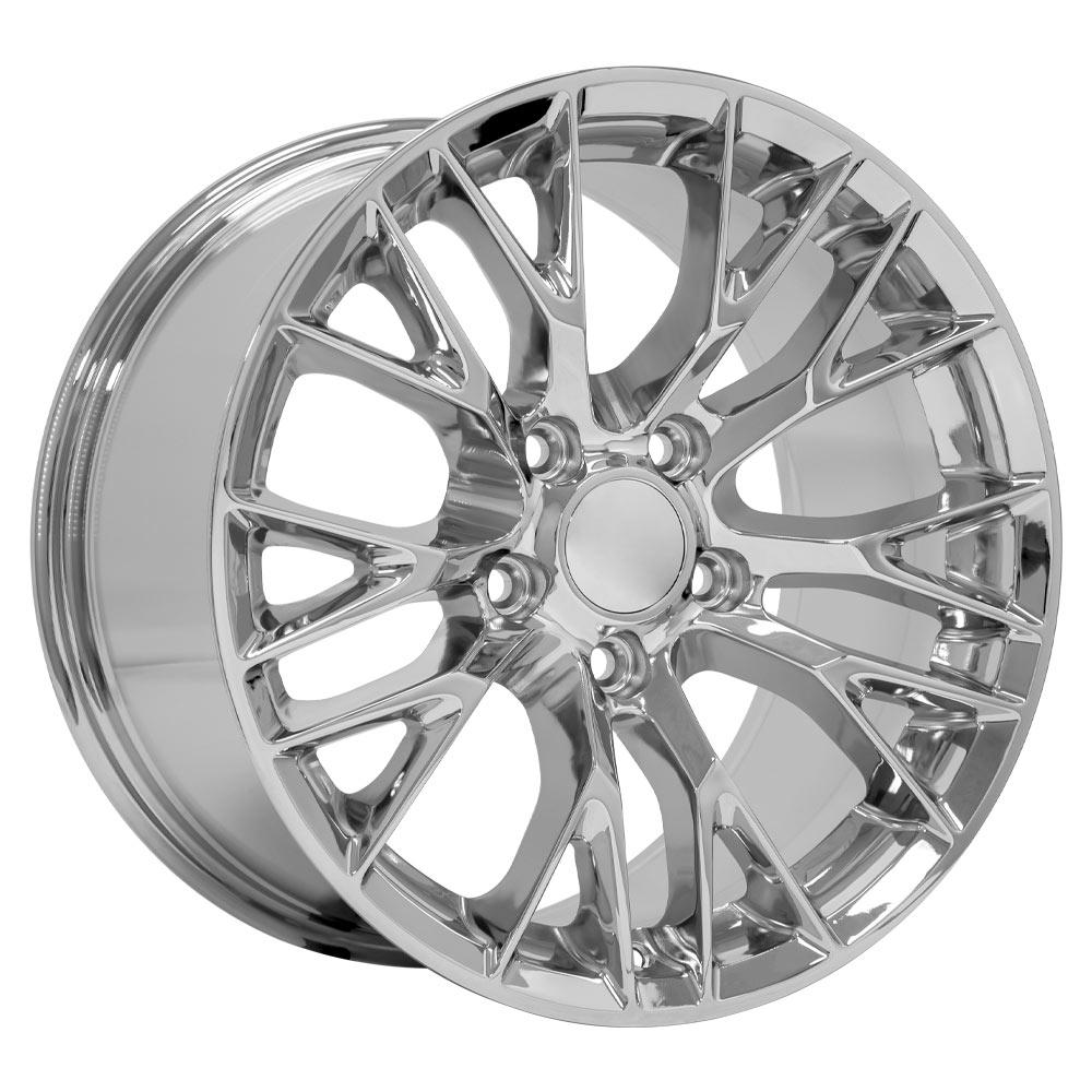 17" Replica Wheel CV22 Fits Chevrolet Corvette C7 Z06 17x9.5 Chrome Wheel