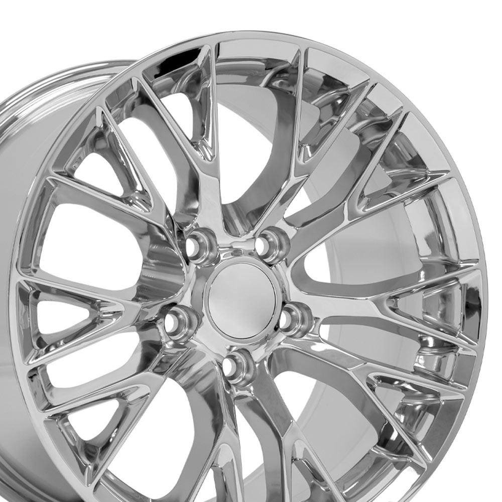 17" Replica Wheel CV22 Fits Chevrolet Corvette C7 Z06 17x9.5 Chrome Wheel