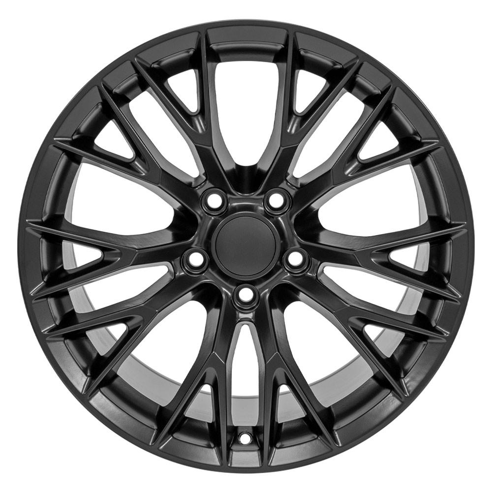 18" Replica Wheel CV22 Fits Chevrolet Corvette C7 Z06 18x10.5 Black Wheel