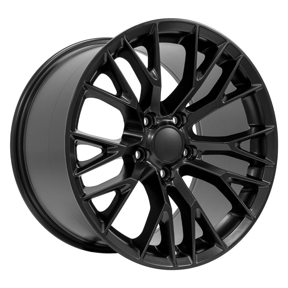 18" Replica Wheel CV22 Fits Chevrolet Corvette C7 Z06 18x10.5 Black Wheel