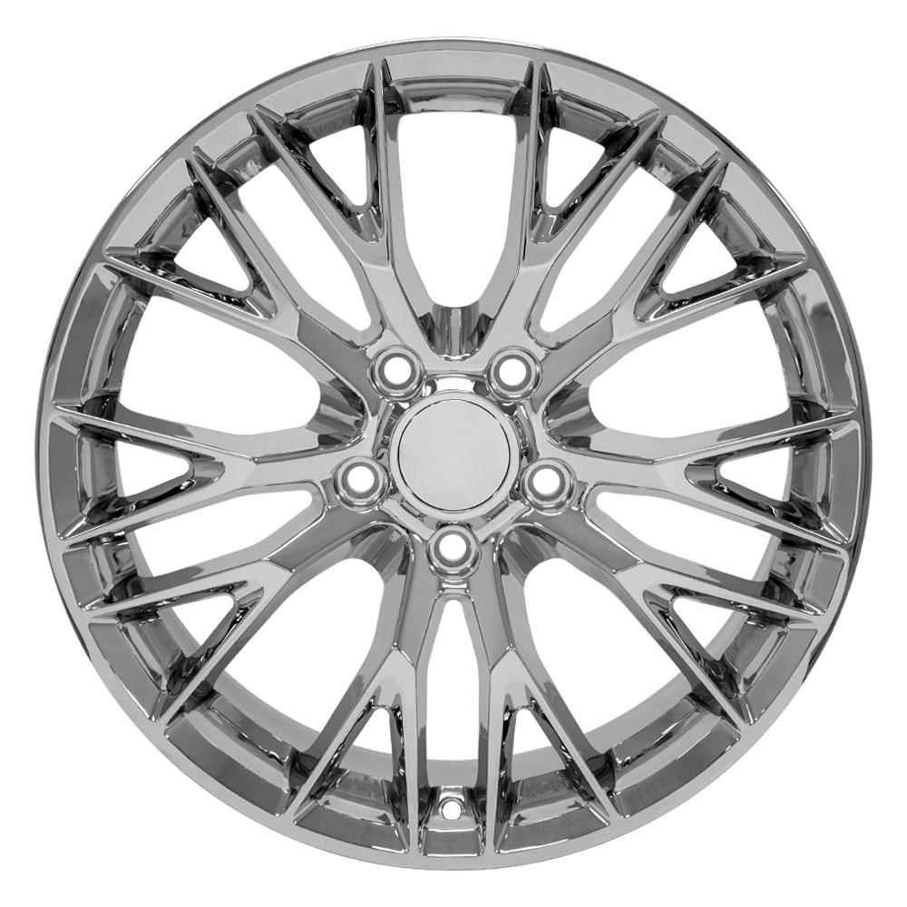 18" Replica Wheel CV22 Fits Chevrolet Corvette C7 Z06 18x8.5 Chrome Wheel