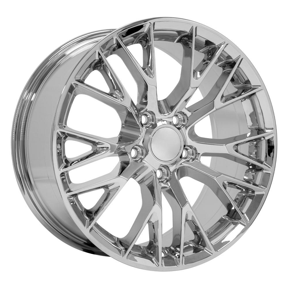 18" Replica Wheel CV22 Fits Chevrolet Corvette C7 Z06 18x8.5 Chrome Wheel