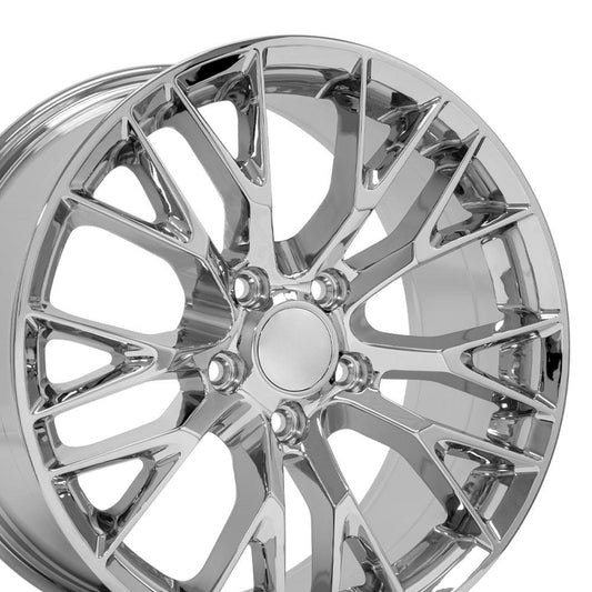 18" Replica Wheel CV22 Fits Chevrolet Corvette C7 Z06 18x8.5 Chrome Wheel