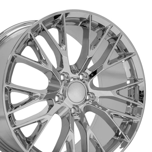 19" Replica Wheel CV22 Fits Chevrolet Corvette C7 Z06 19x10 Chrome Wheel