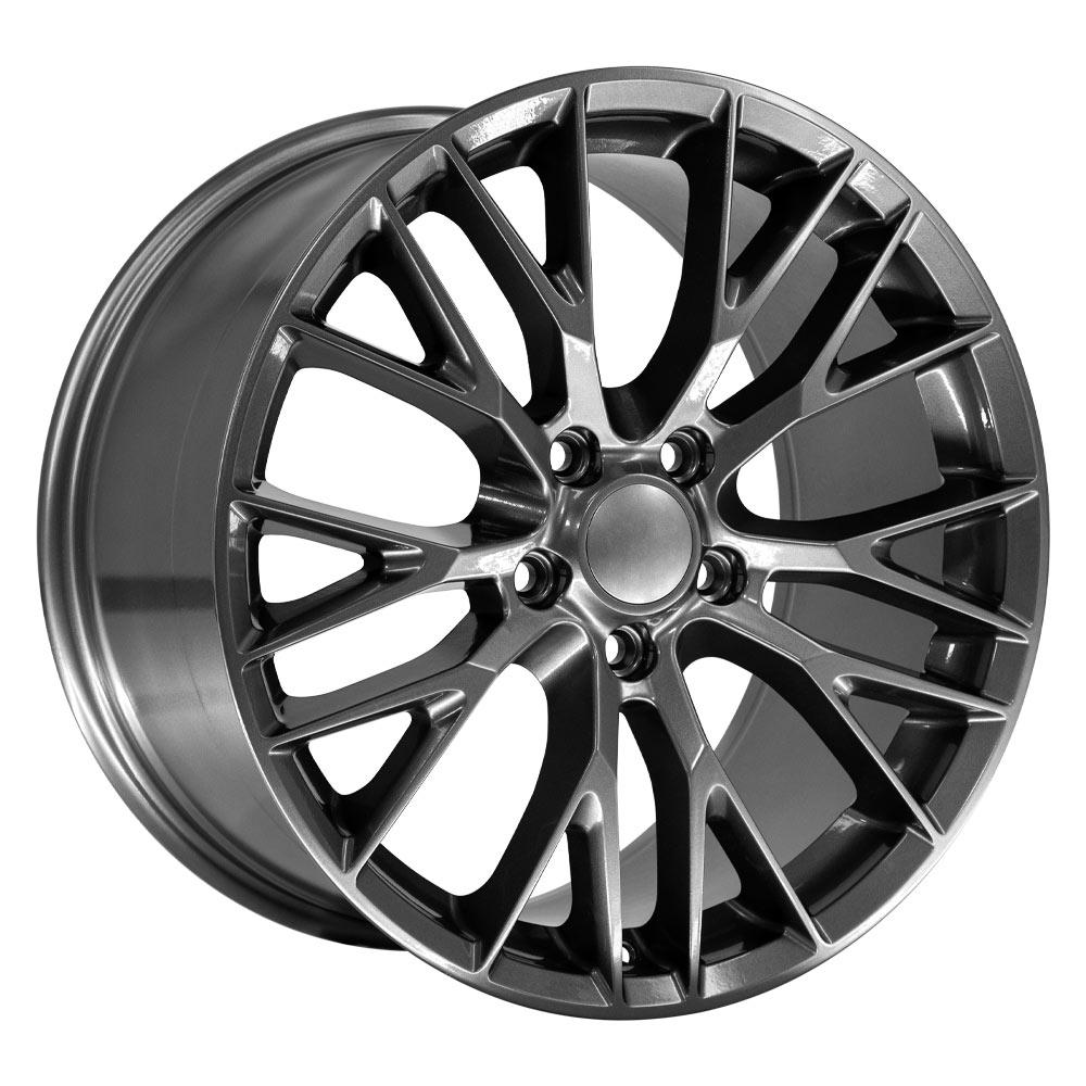 19" Replica Wheel CV22 Fits Chevrolet Corvette C7 Z06 19x10 Gunmetal Wheel