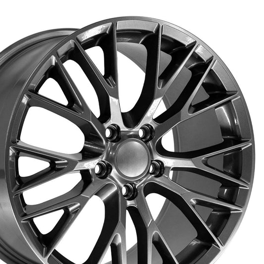 19" Replica Wheel CV22 Fits Chevrolet Corvette C7 Z06 19x10 Gunmetal Wheel