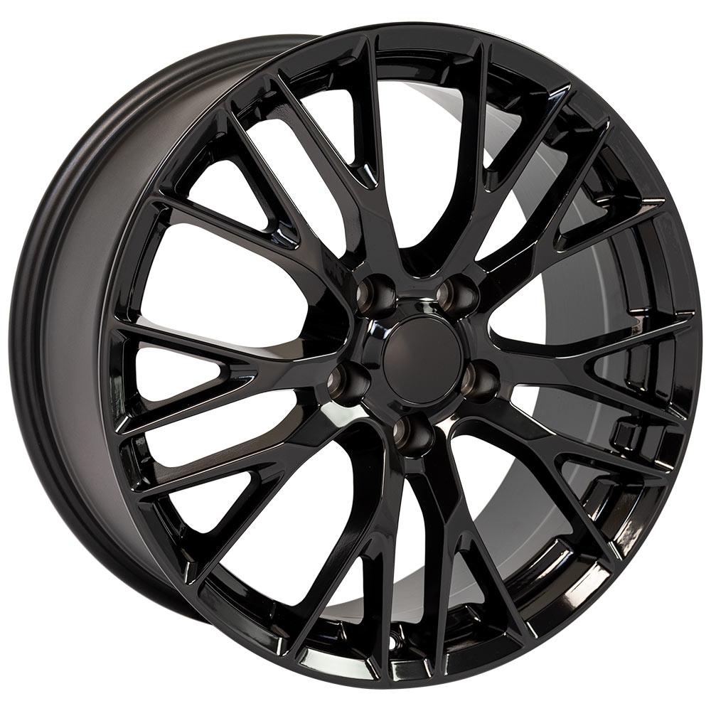 19" Replica Wheel CV22 Fits Chevrolet Corvette C7 Z06 19x8.5 Black Wheel