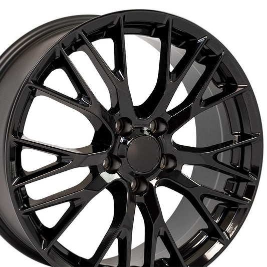 19" Replica Wheel CV22 Fits Chevrolet Corvette C7 Z06 19x8.5 Black Wheel