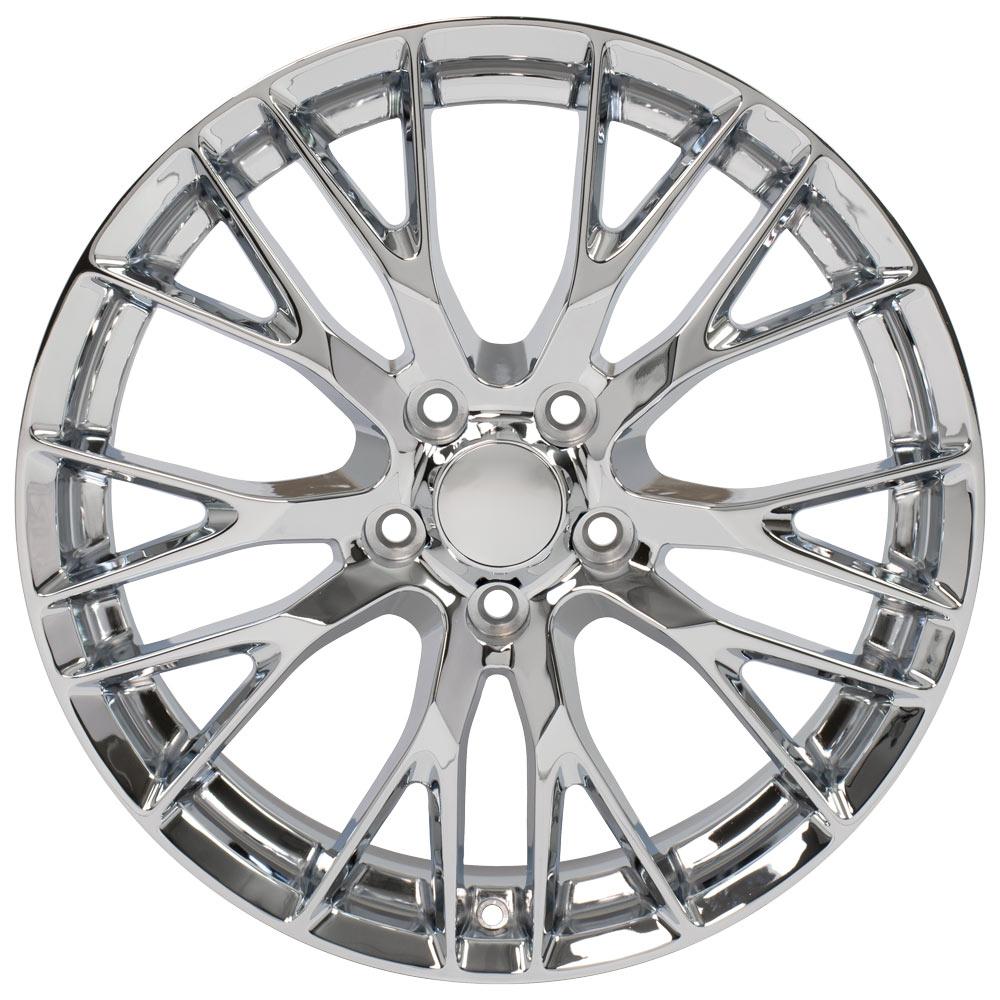 19" Replica Wheel CV22 Fits Chevrolet Corvette C7 Z06 19x8.5 Chrome Wheel