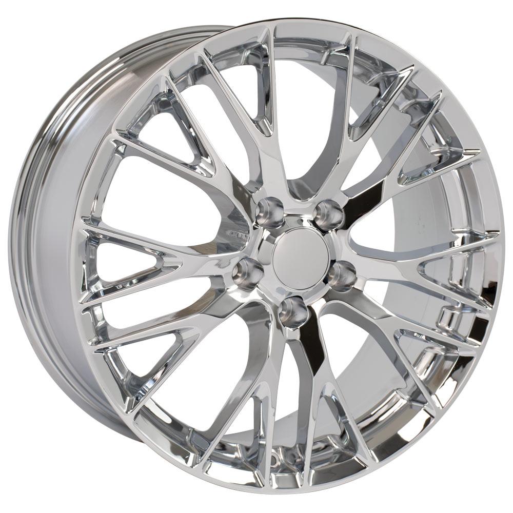 19" Replica Wheel CV22 Fits Chevrolet Corvette C7 Z06 19x8.5 Chrome Wheel