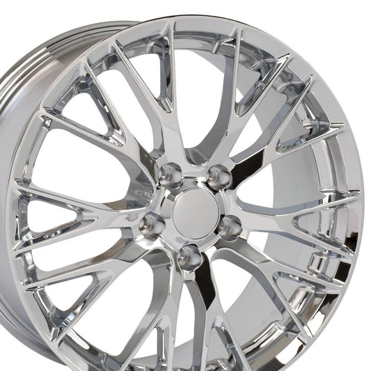 19" Replica Wheel CV22 Fits Chevrolet Corvette C7 Z06 19x8.5 Chrome Wheel