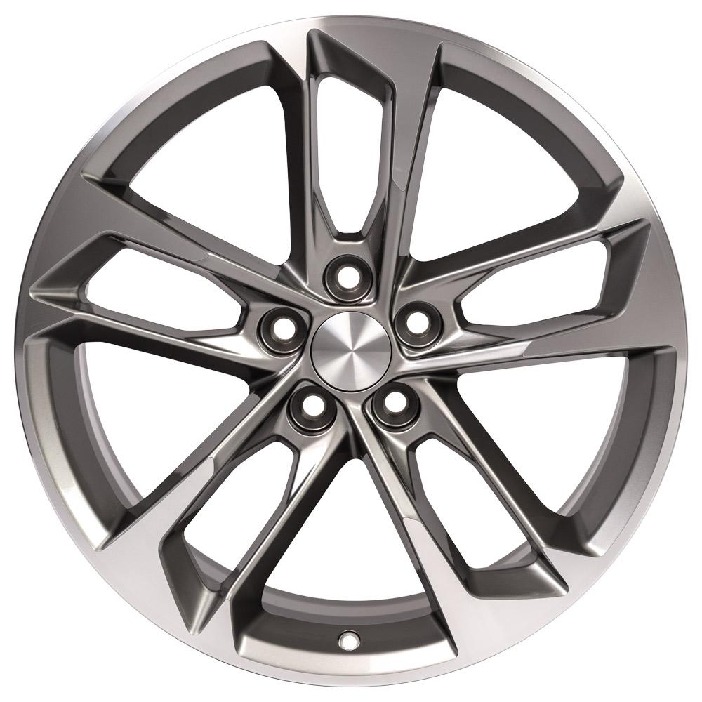 20" Replica Wheel CV29 Fits Chevrolet Camaro 20x8.5 Gunmetal Mach'd Wheel