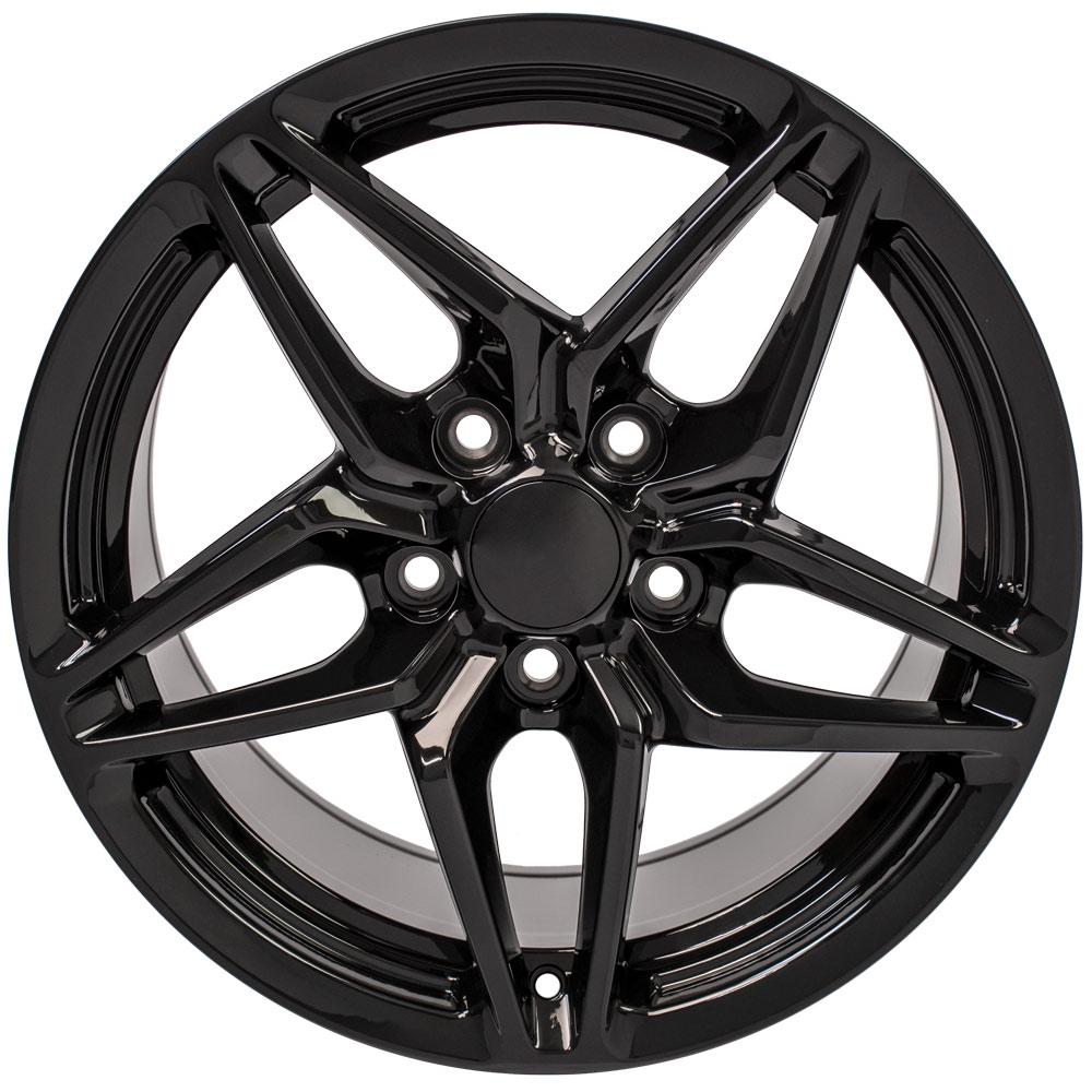 17" Replica Wheel CV31 Fits Chevrolet Corvette C7 ZR1 17x9.5 Black Wheel