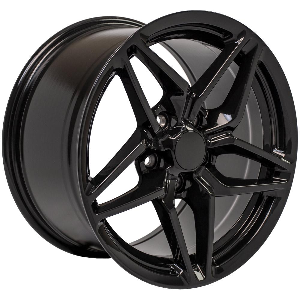 17" Replica Wheel CV31 Fits Chevrolet Corvette C7 ZR1 17x9.5 Black Wheel