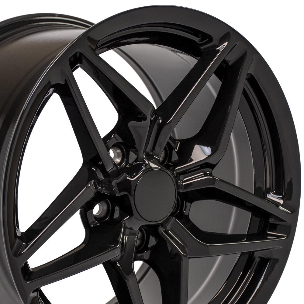 17" Replica Wheel CV31 Fits Chevrolet Corvette C7 ZR1 17x9.5 Black Wheel