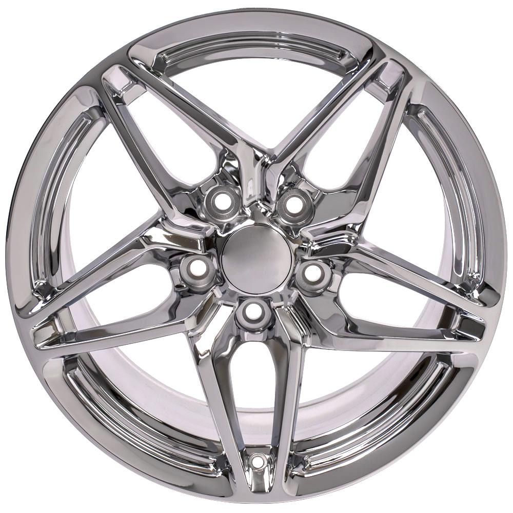 17" Replica Wheel CV31 Fits Chevrolet Corvette C7 ZR1 17x9.5 Chrome Wheel