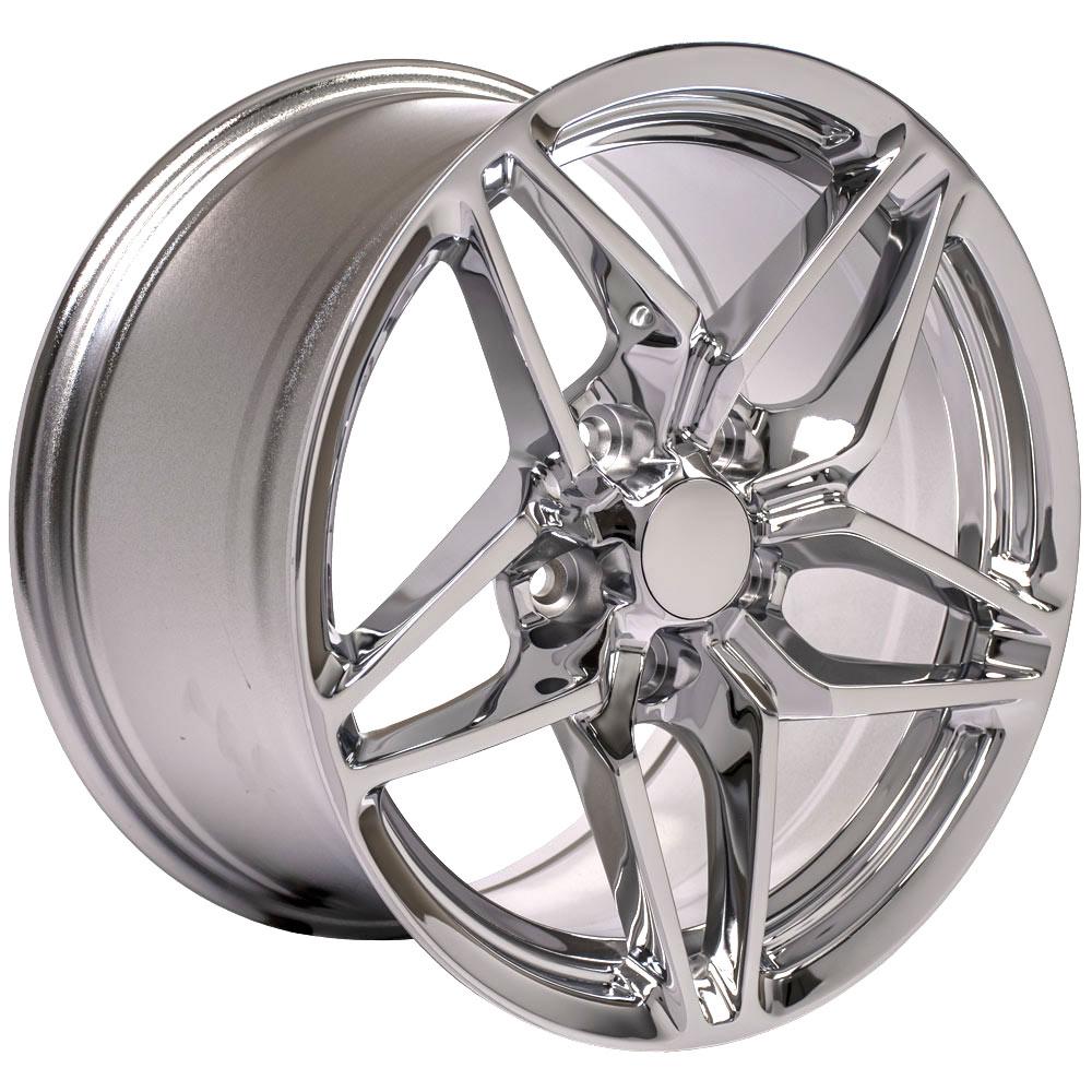 17" Replica Wheel CV31 Fits Chevrolet Corvette C7 ZR1 17x9.5 Chrome Wheel