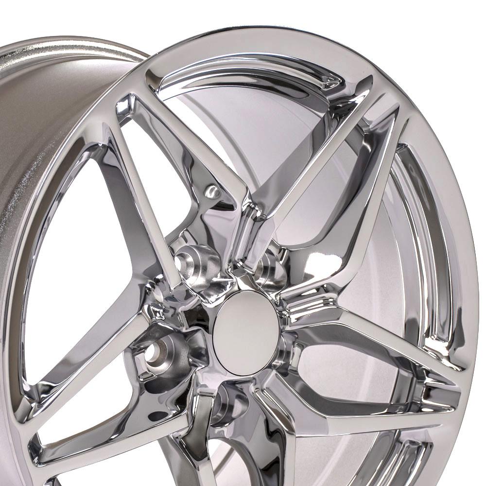 17" Replica Wheel CV31 Fits Chevrolet Corvette C7 ZR1 17x9.5 Chrome Wheel