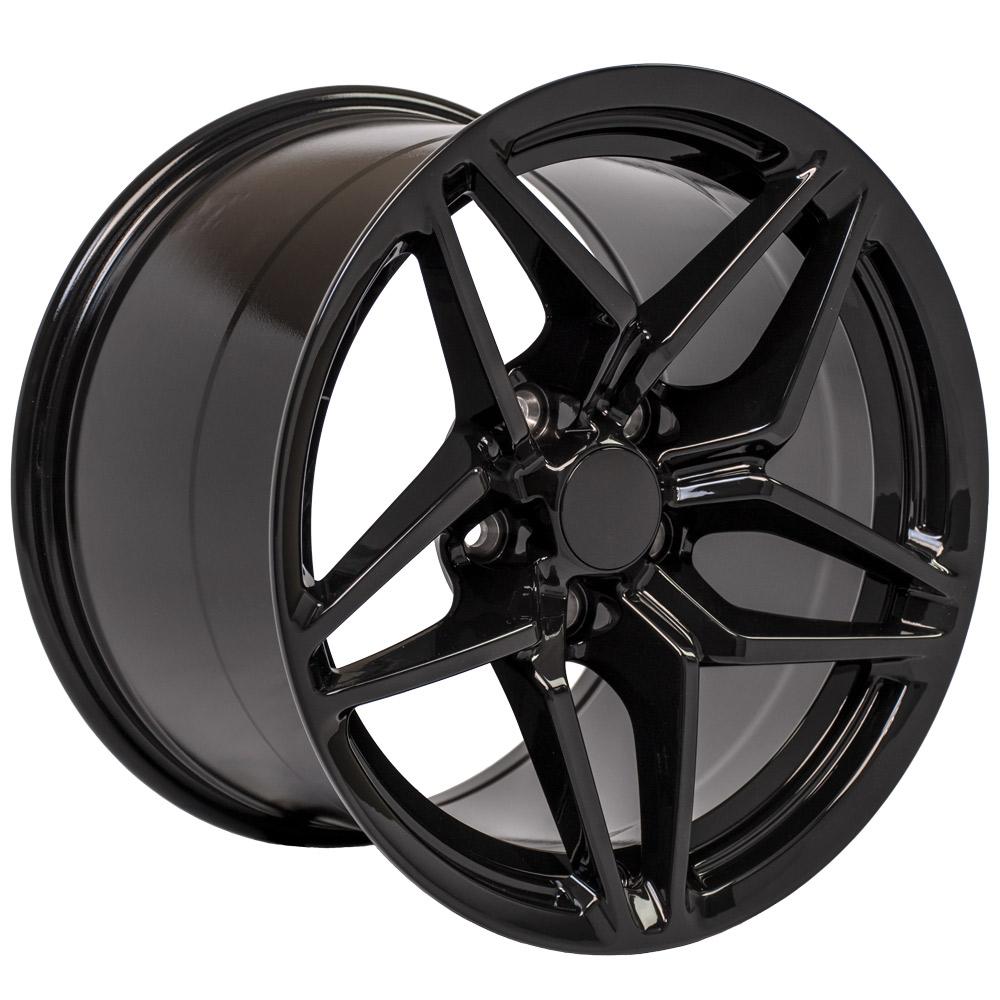 17" Replica Wheel CV31 Fits Chevrolet Corvette C7 ZR1 17x11 Black Wheel