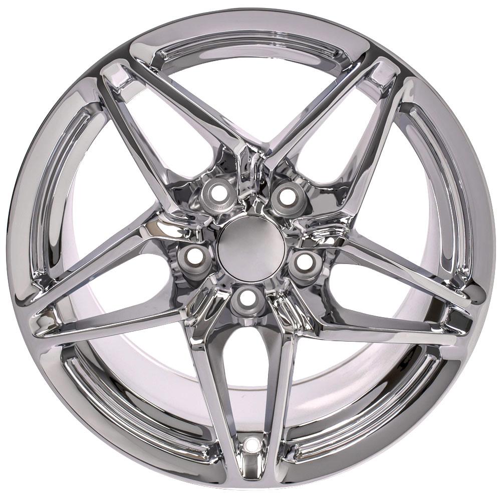 17" Replica Wheel CV31 Fits Chevrolet Corvette C7 ZR1 17x11 Chrome Wheel