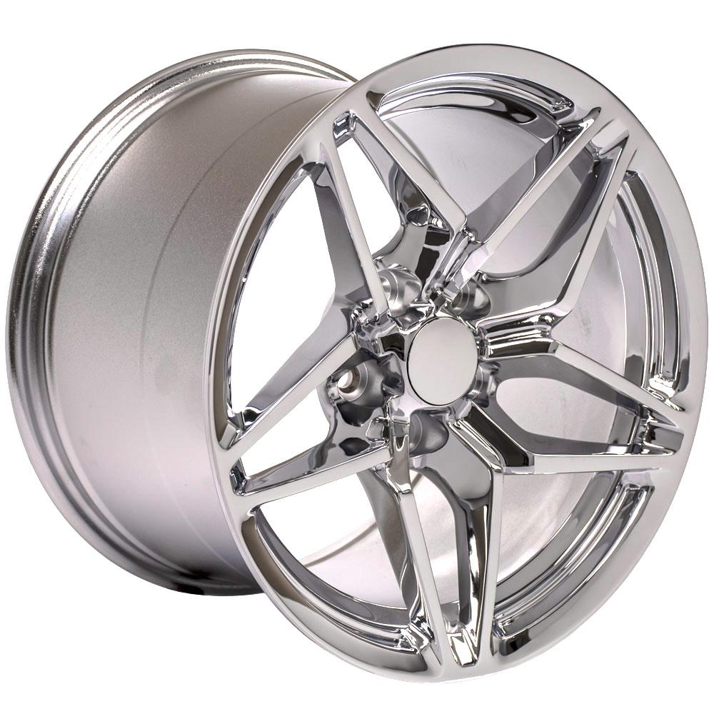 17" Replica Wheel CV31 Fits Chevrolet Corvette C7 ZR1 17x11 Chrome Wheel