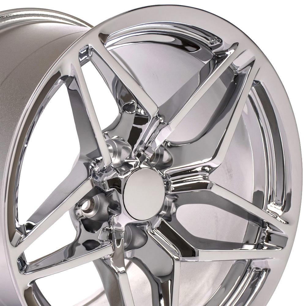 17" Replica Wheel CV31 Fits Chevrolet Corvette C7 ZR1 17x11 Chrome Wheel