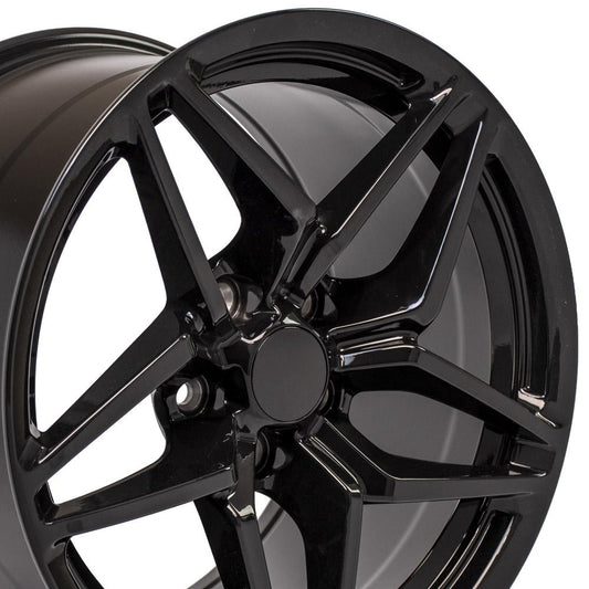 18" Replica Wheel CV31 Fits Chevrolet Corvette C7 ZR1 18x10.5 Black Wheel