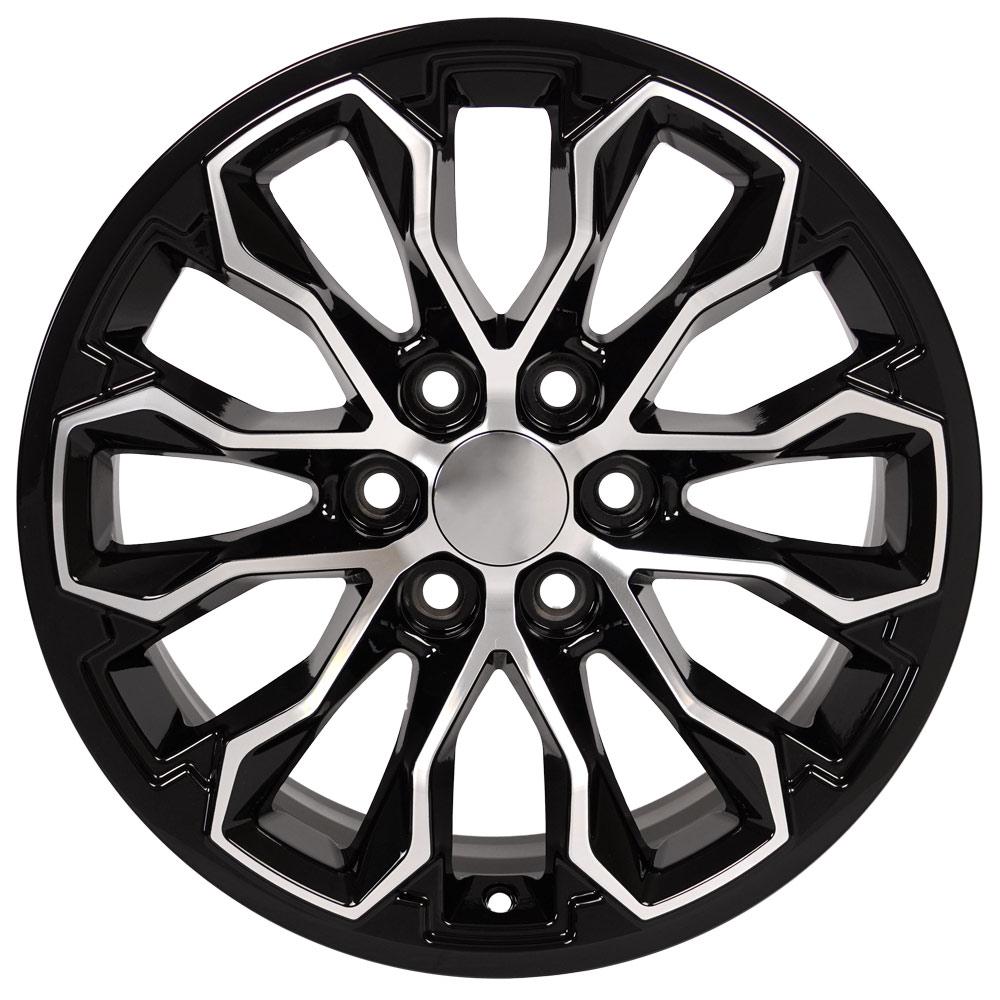 17" Replica Wheel CV54 Fits Chevrolet Colorado ZR2 17x8 Black Machined Wheel