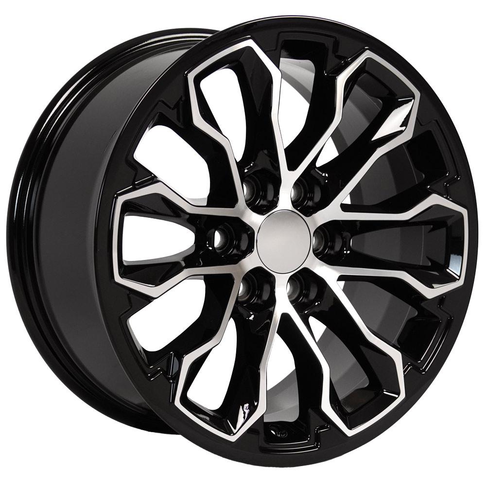 17" Replica Wheel CV54 Fits Chevrolet Colorado ZR2 17x8 Black Machined Wheel