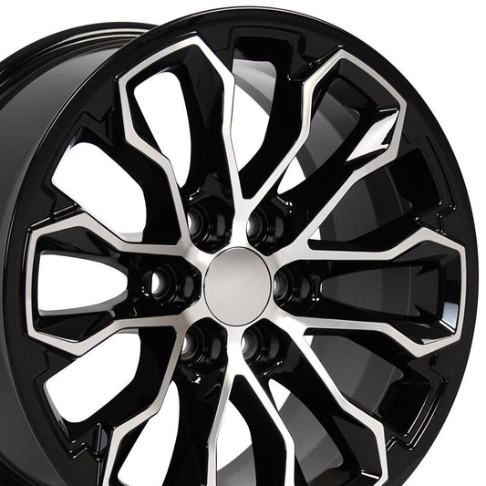 17" Replica Wheel CV54 Fits Chevrolet Colorado ZR2 17x8 Black Machined Wheel