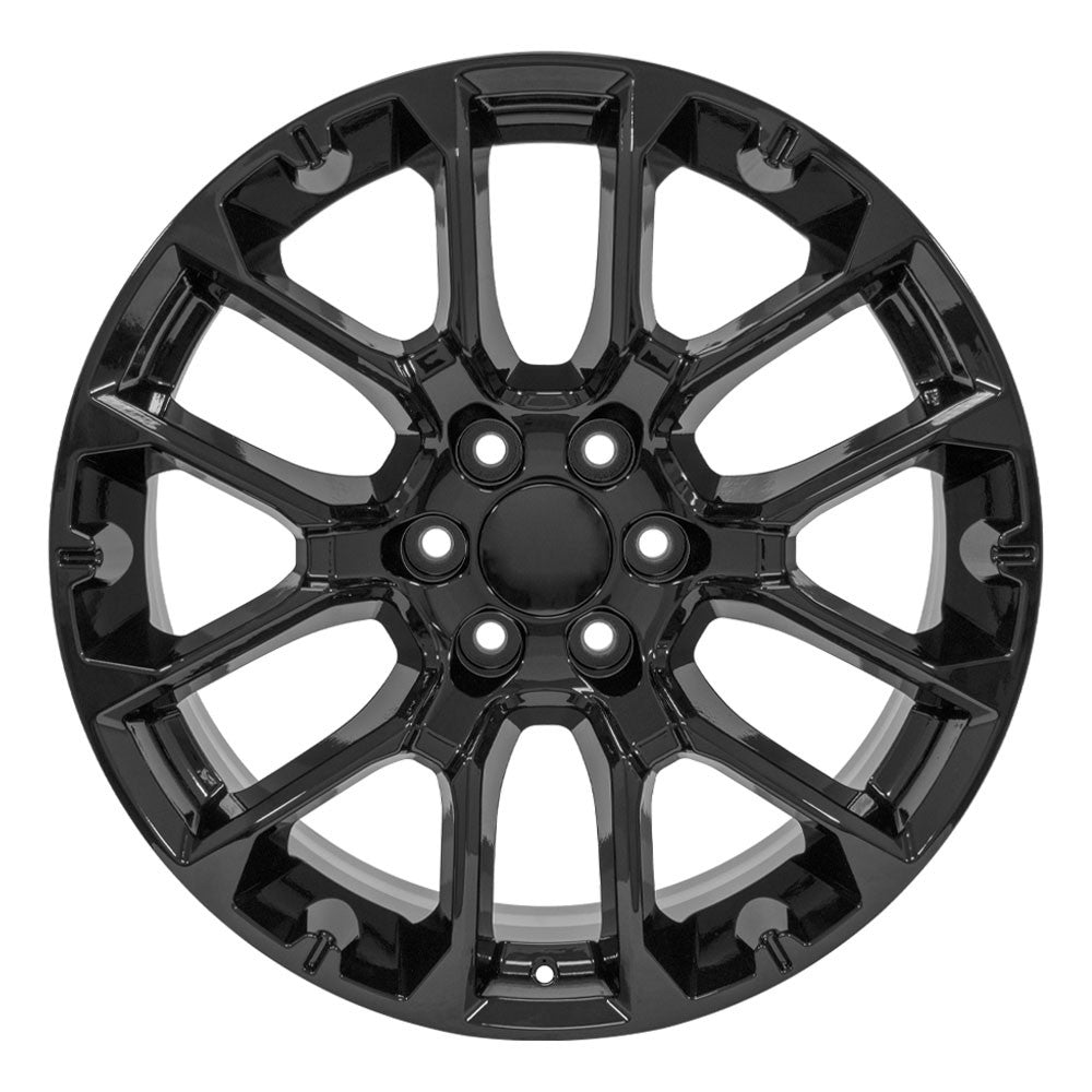 22 Inch Gloss Black Notched Honeycomb GM Replica Wheel – Wheels4Trucks