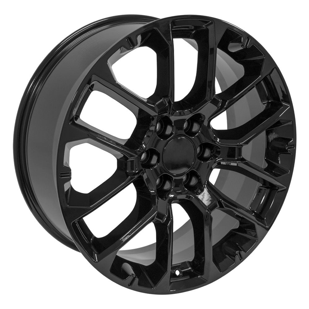 22 Inch Gloss Black Notched Honeycomb GM Replica Wheel – Wheels4Trucks